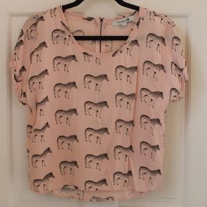 🌴Zebra print forever 21 shirt🌴